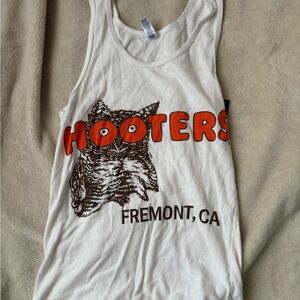 Hooters White and Orange Tank Top